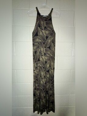 Fighting Eel Hawai’i Maxi Dress Sz Small Black + Blonde